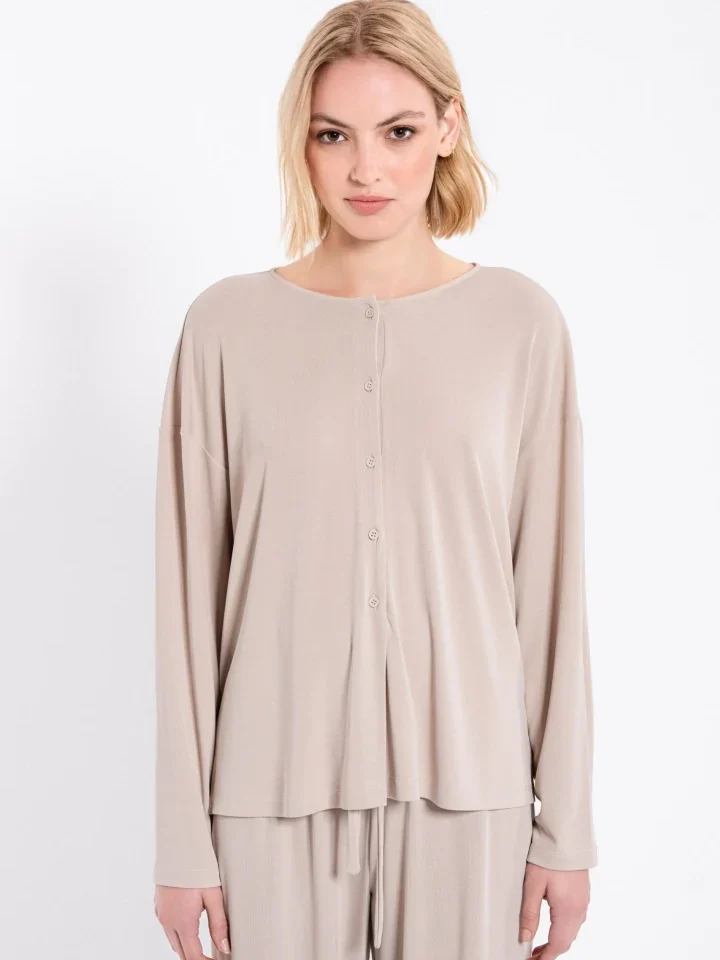 Philosophy Μπλούζα Rib Sandwashed Cream