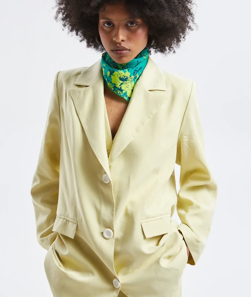 γυναικείο oversized παστέλ κίτρινο σακάκι ananke mireya banana blazer