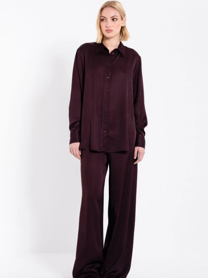 Philosophy Πουκάμισο Oversized Satin Ecovero