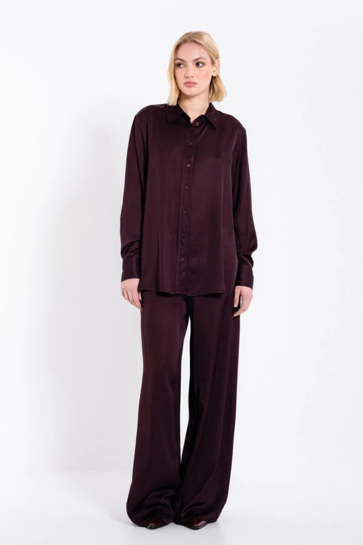 Philosophy Πουκάμισο Oversized Satin Ecovero
