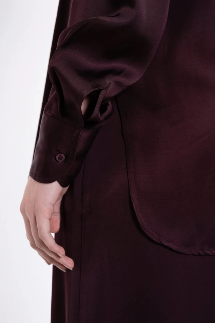 Philosophy Πουκάμισο Oversized Satin Ecovero - Image 3