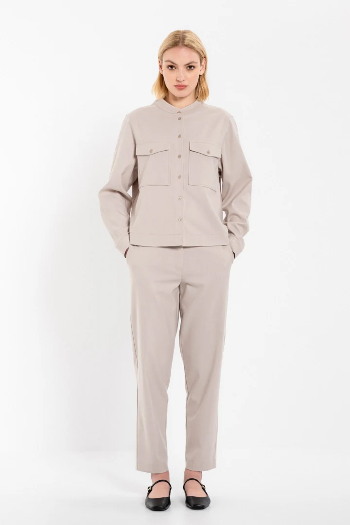 Philosophy Παντελόνι Twill Regular T/R Cream