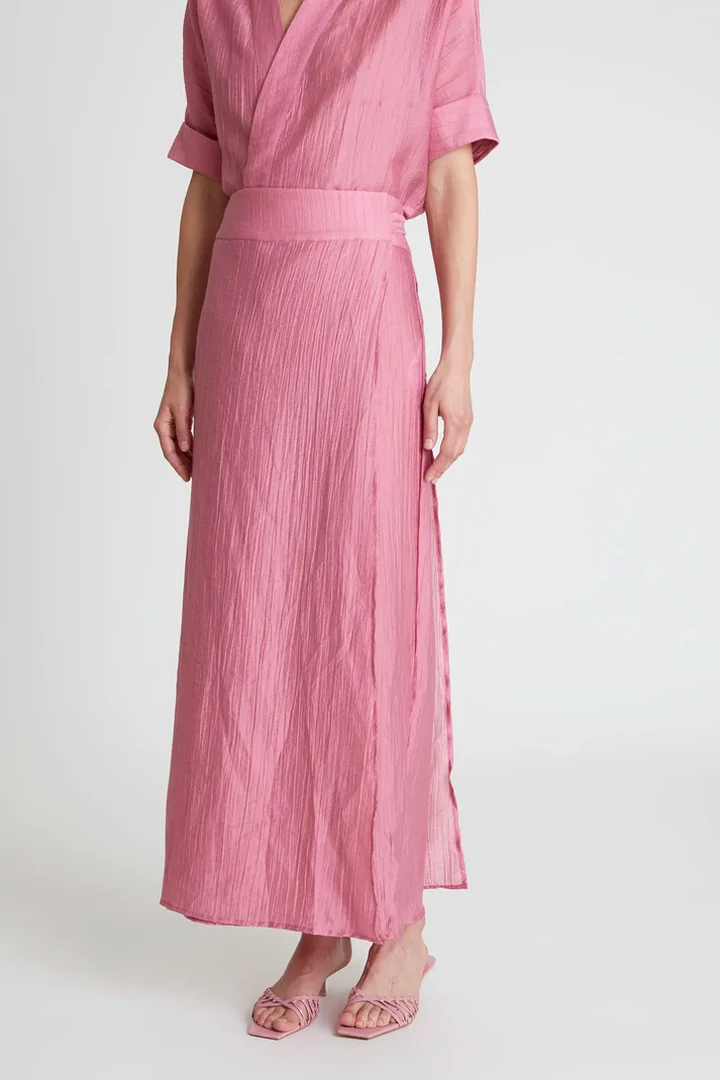 Long pink straight skirt - Image 2