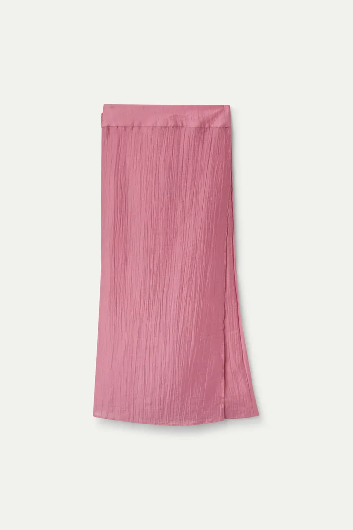 Long pink straight skirt - Image 5