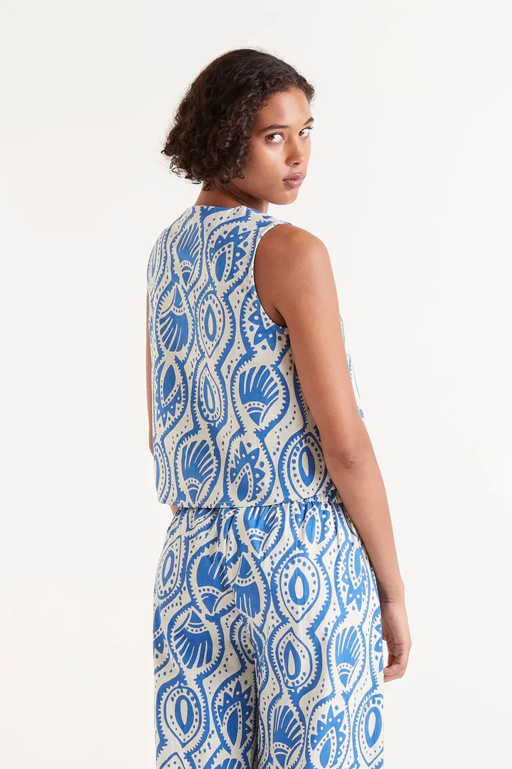 Aquaria Printed Sleeveless Top - Image 2