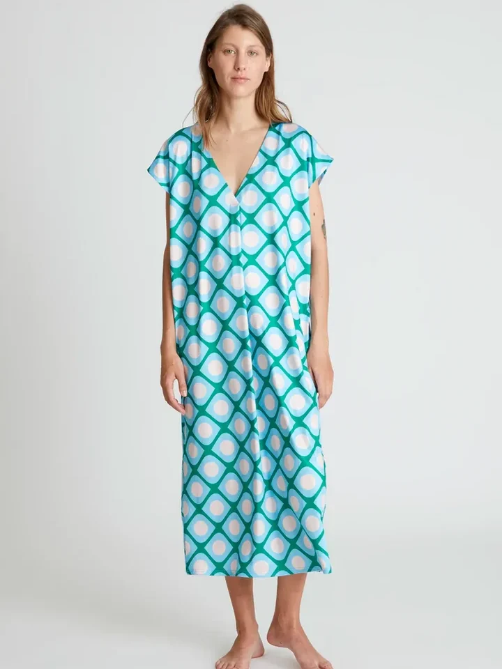 Poniente printed long kaftan