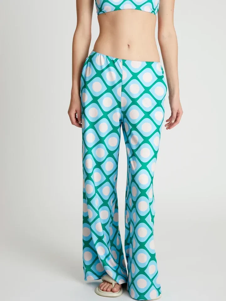 Poniente printed straight trousers