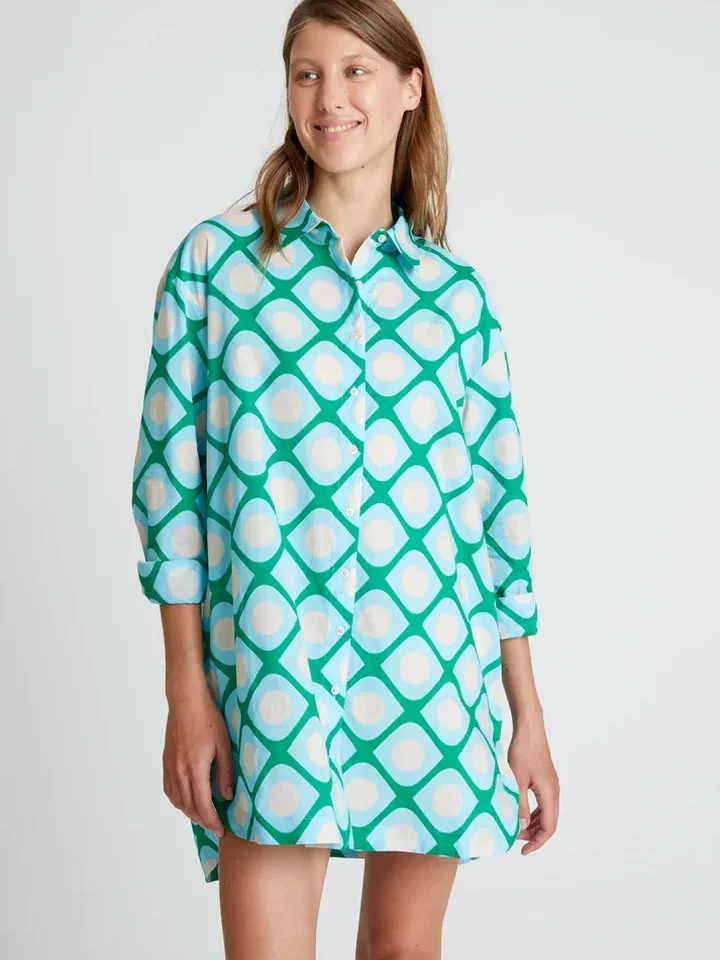 Poniente print oversized shirt