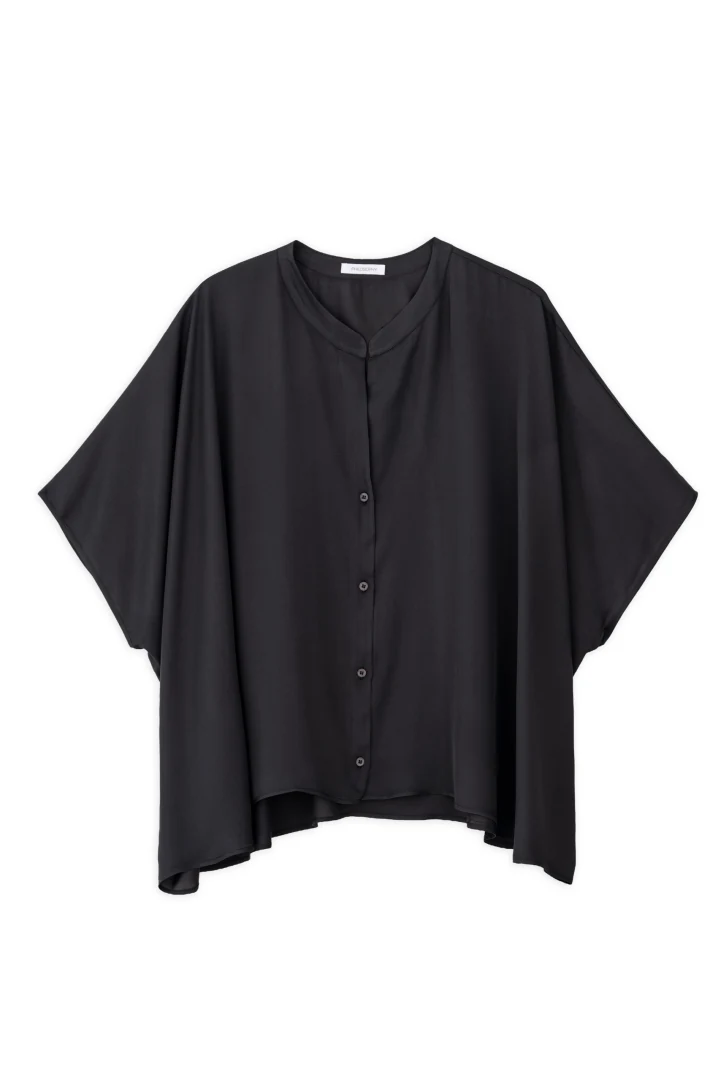 Γυναικείο Philosophy Πουκάμισο Satin Fine Ecovero Oversized σε χρώμα off black
