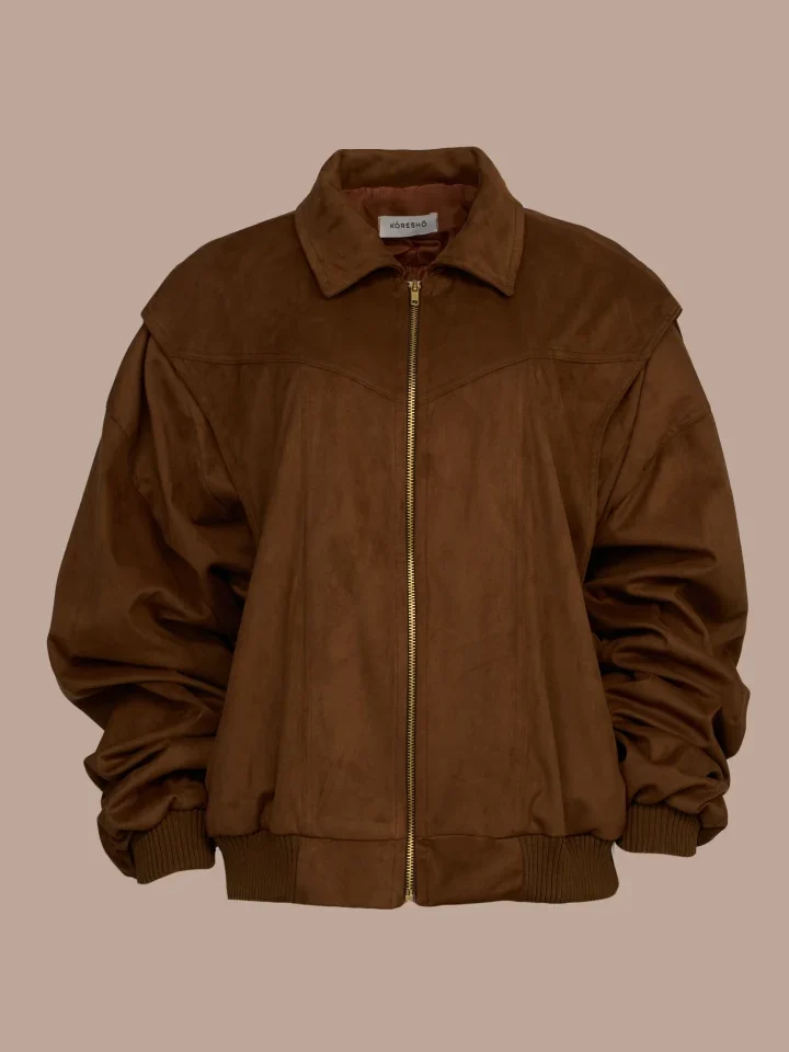 Koresho Jaguar suede bomber