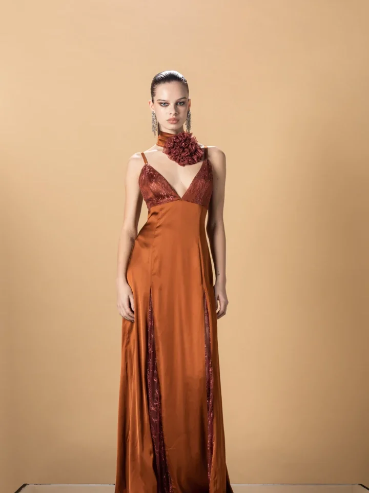 A PIECE OF ME Ophelia dress Burnt Brown