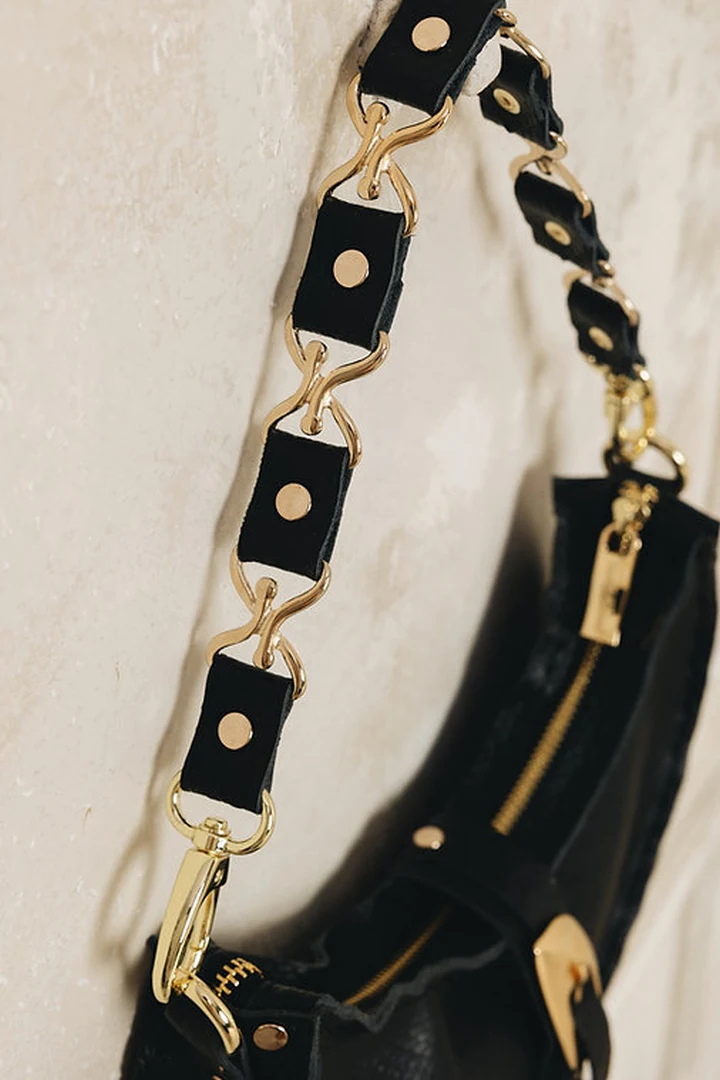 "More than this" shoulder bag, gold metal - Image 5