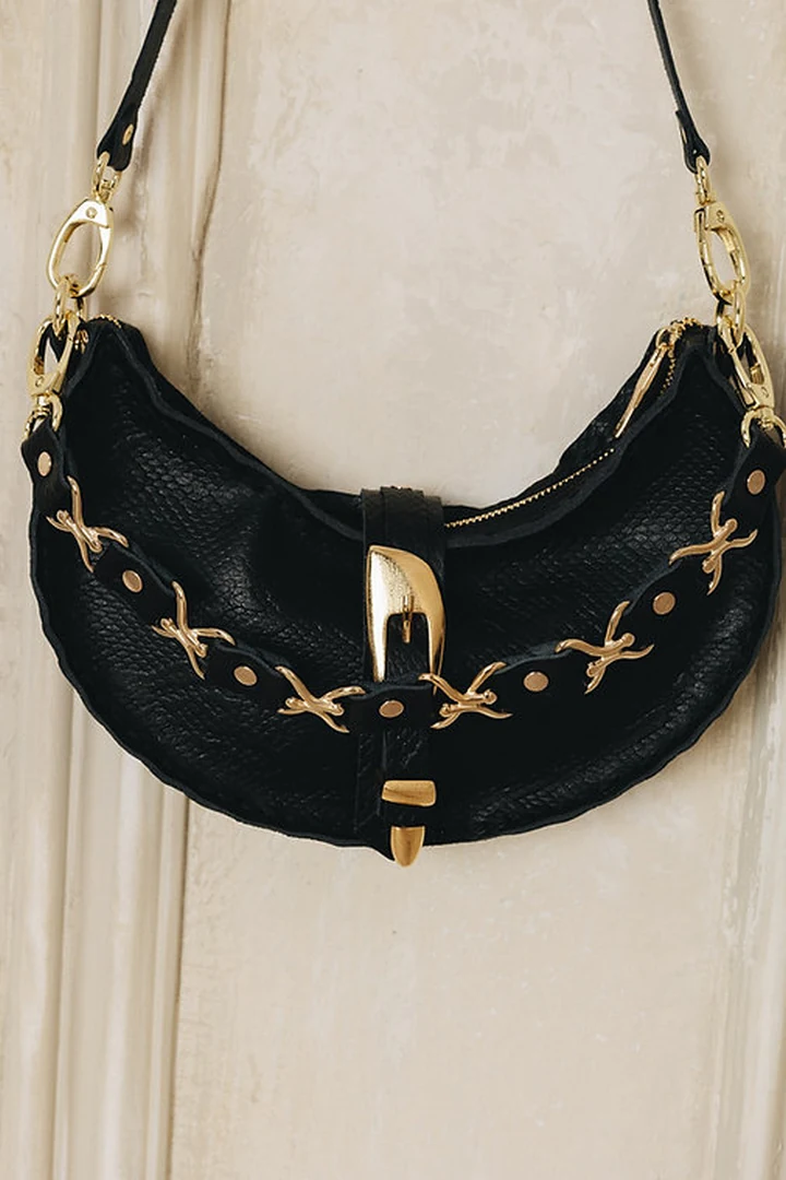 "More than this" shoulder bag, gold metal - Image 4