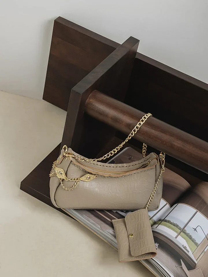 χειροποίητη δερμάτινη τσάντα ώμου individual art leather rushmere stone beige πούρου