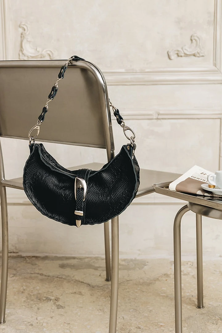 "More than this" shoulder bag, nickel metal - Image 4