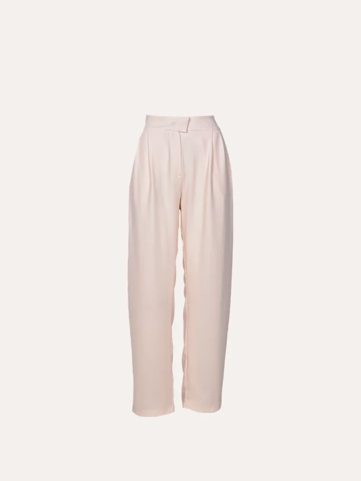 Crepe Long Pants White