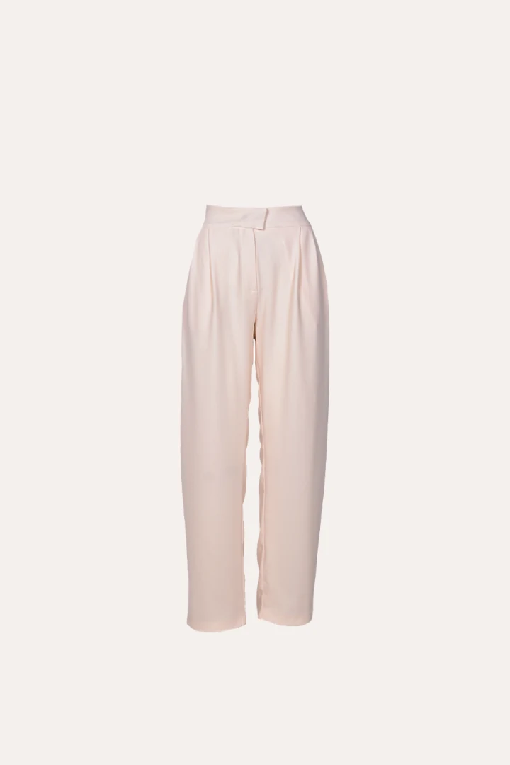 Crepe Long Pants White