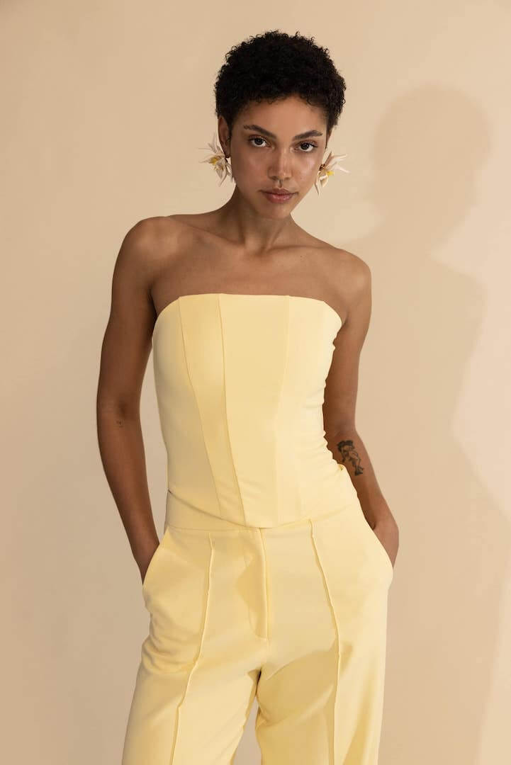 Be-a-Bee-Sunray-Butter-Yellow-Bustier