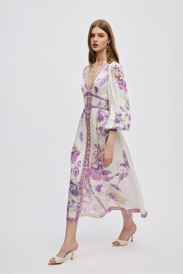 ciel-concept-vasiliki-midi-dress αέρινο σατέν φόρεμα πουκάμισο με μακριά μανίκια και ασορτί ζώνη για κομψές day to night εμφανίσεις