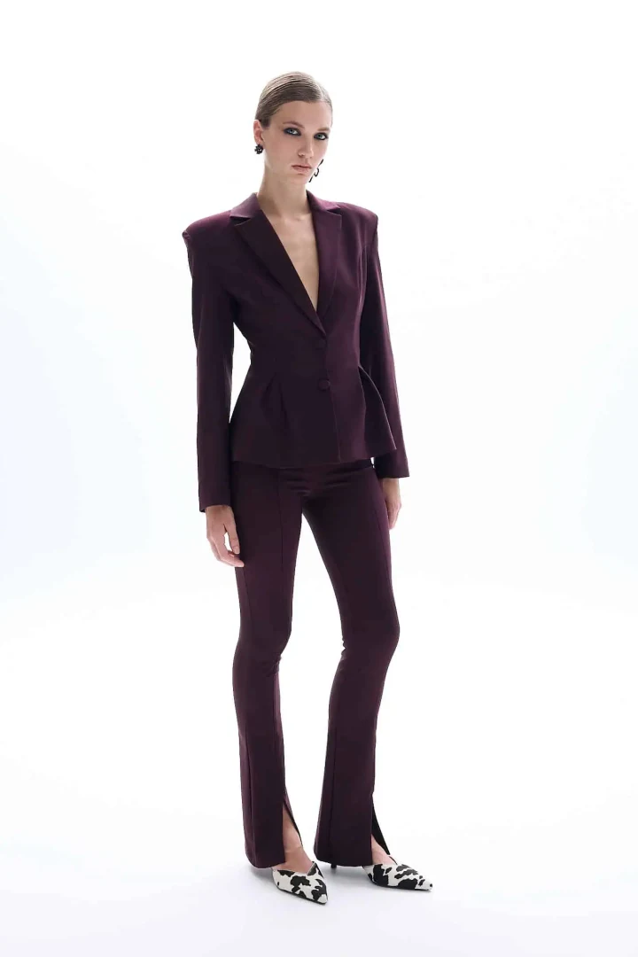 Be A Bee Nadia Burgundy Blazer