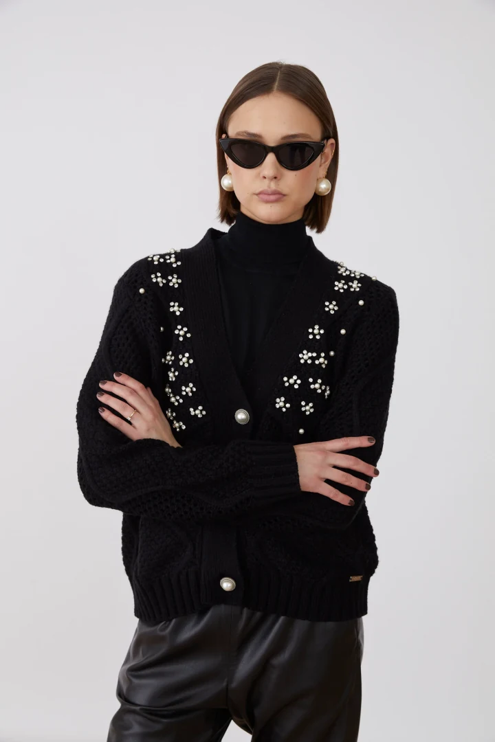 JOVONNA LONDON GELSO CARDIGAN BLACK