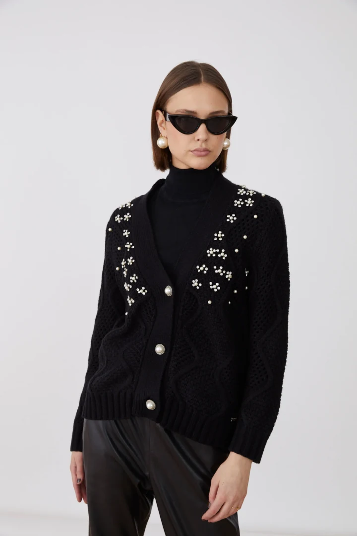 JOVONNA LONDON GELSO CARDIGAN BLACK - Image 2