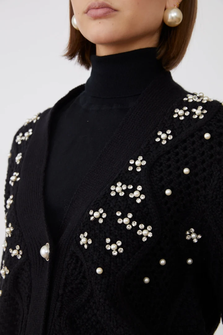 JOVONNA LONDON GELSO CARDIGAN BLACK - Image 3