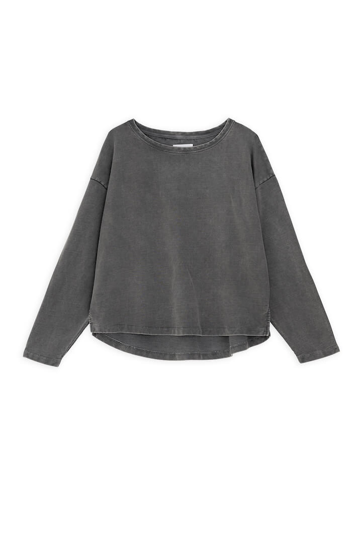 Philosophy-futter-sandwashed-cropped-top-anthracite