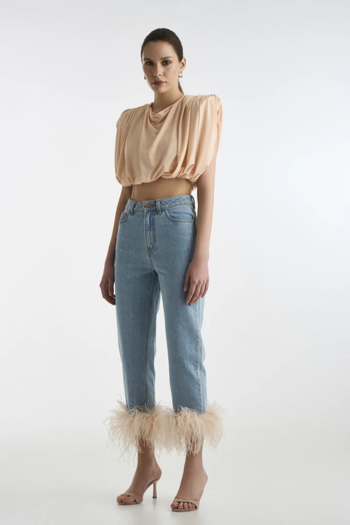 Lora Denim Feather Crema - Image 2