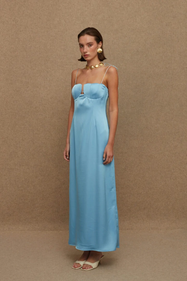 ERRIKA DRESS LIGHT BLUE - Image 3
