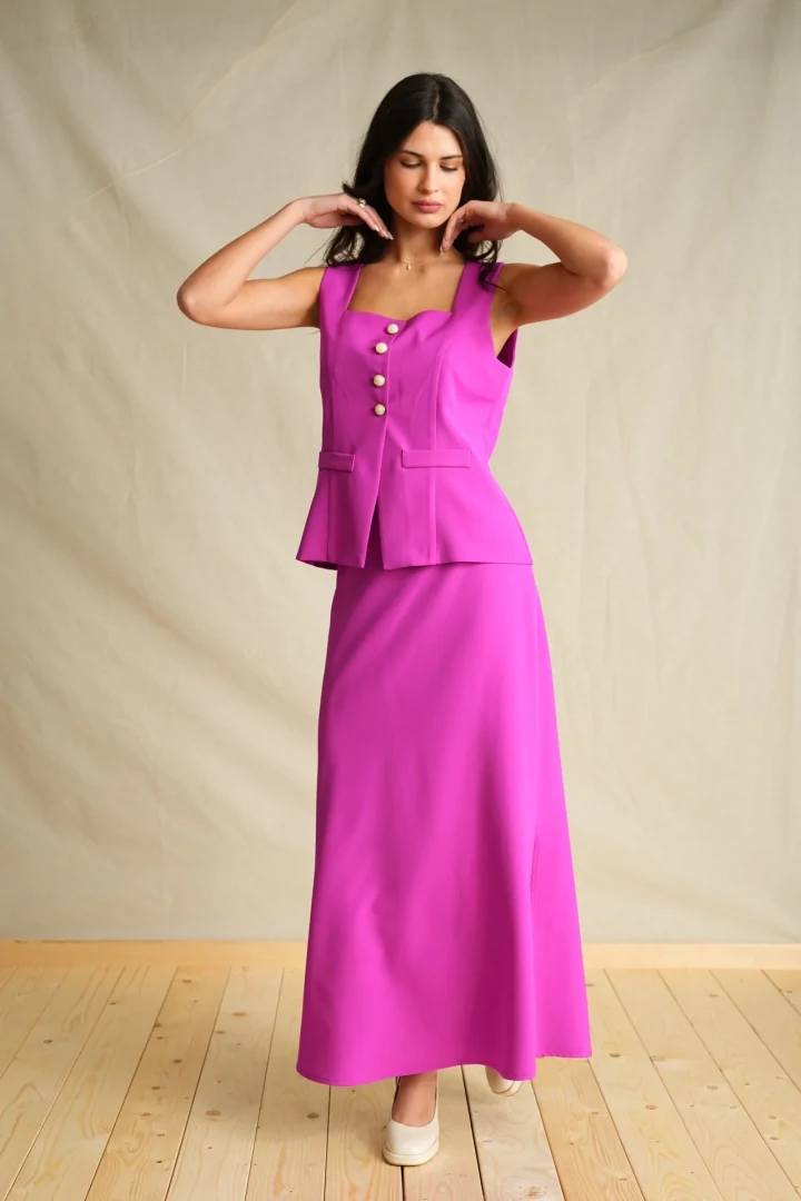 Dark Violet Maxi Skirt