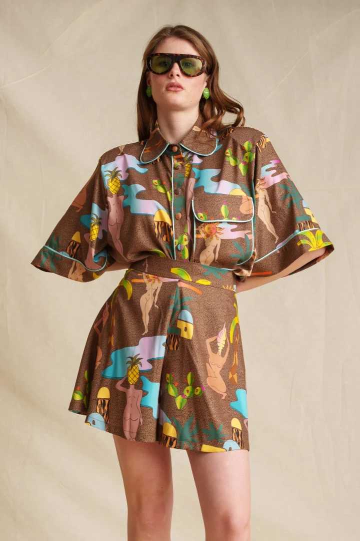 Brown Edem Close Shorts