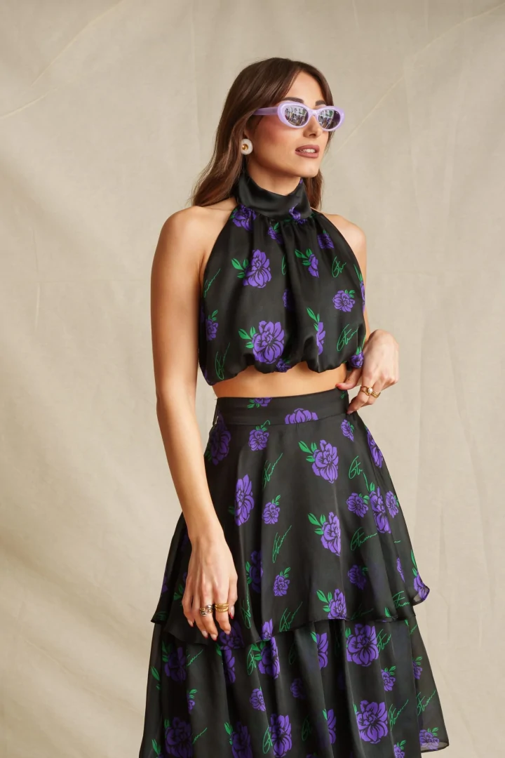 Purple Dalia Backless