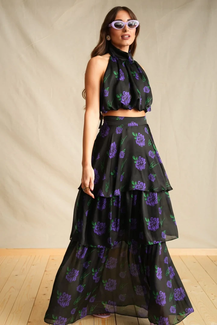 Purple Dalia Maxi Skirt - Image 4