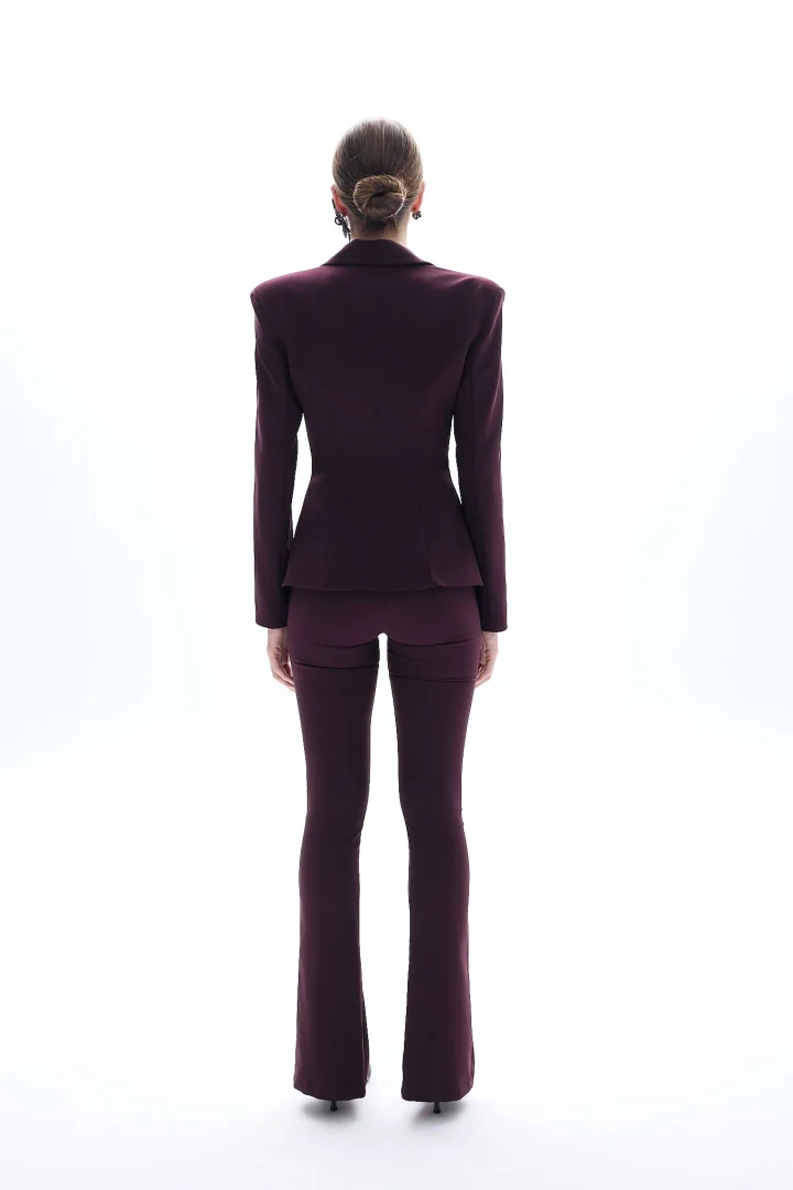 Be A Bee Nadia Burgundy Pants - Image 2
