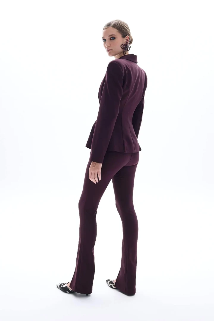 Be A Bee Nadia Burgundy Pants - Image 3