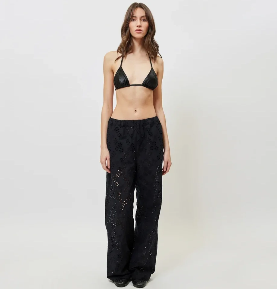 SUNSETGO DAHLIA PANTS ΜΑΥΡΟ
