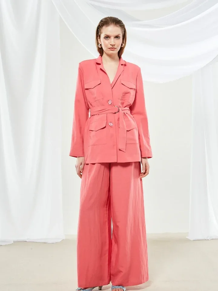 Ananke Senna coral pink blazer