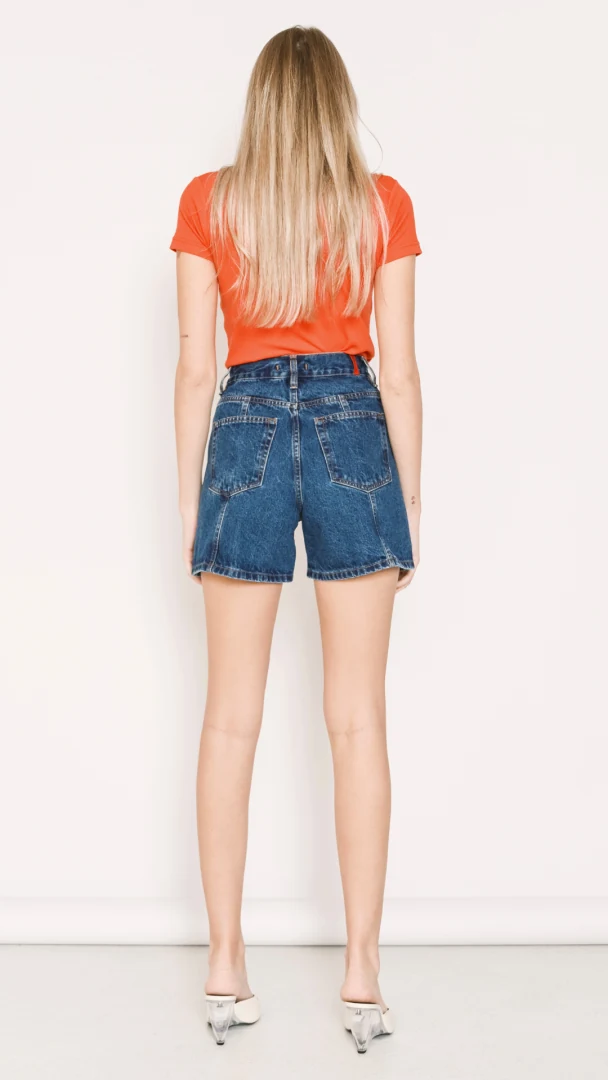 πίσω όψη από το denim shorts με relaxed fit salt and pepper myriam s/w