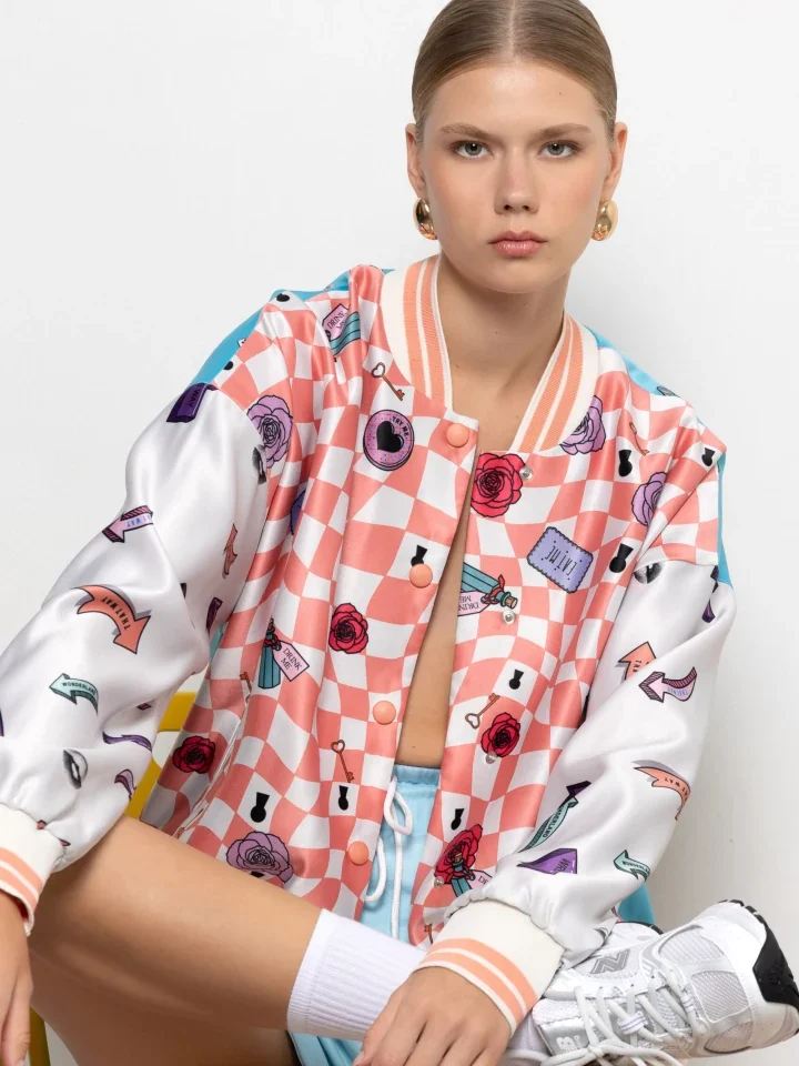 NEVER ON SUNDAY Wonderland Bomper Jacket Peach