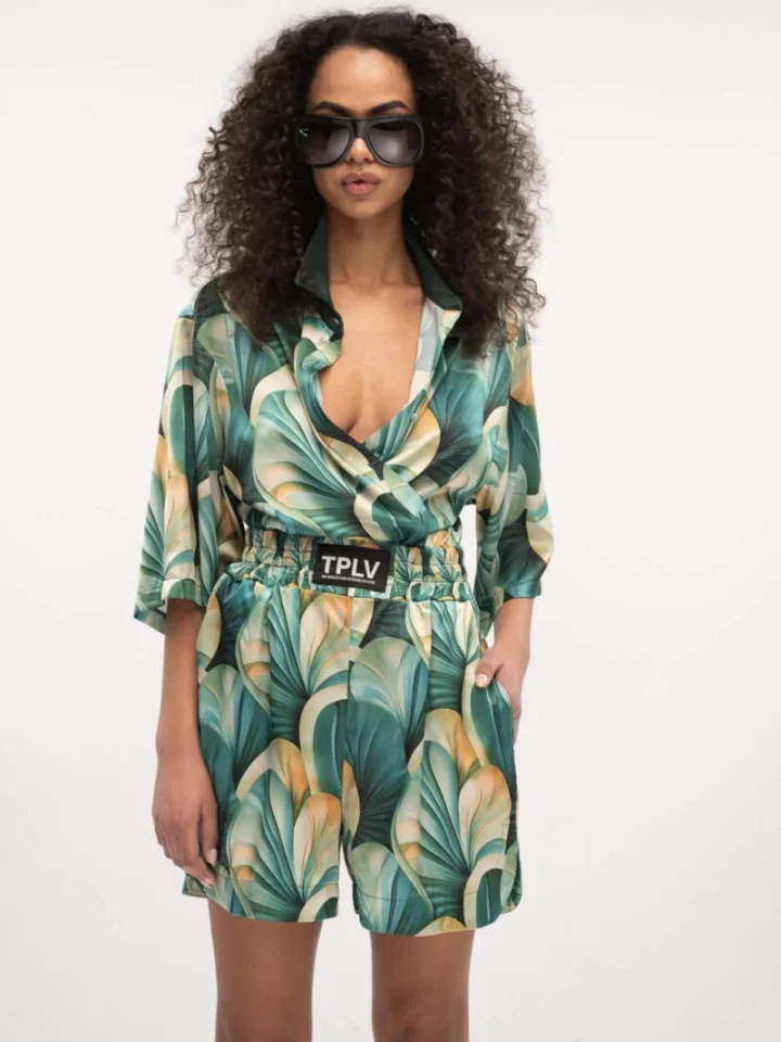 Typelove Satin Shorts Coral Reef