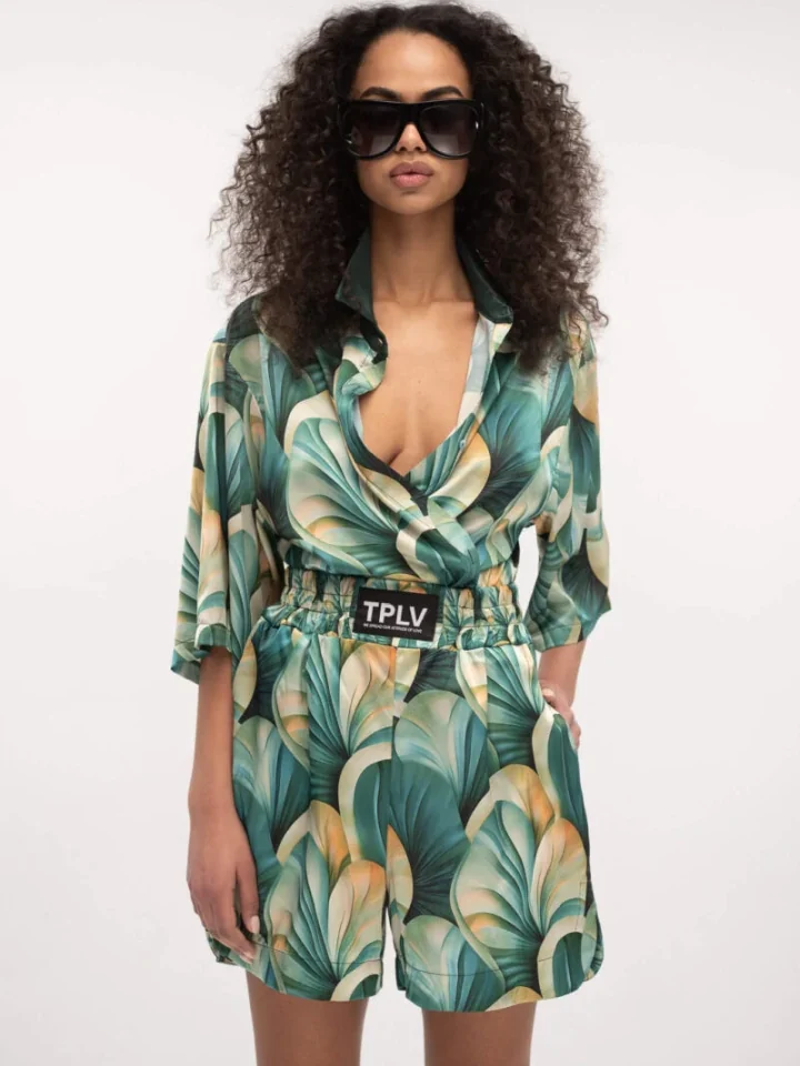 Typelove Satin Shirt Coral Reef