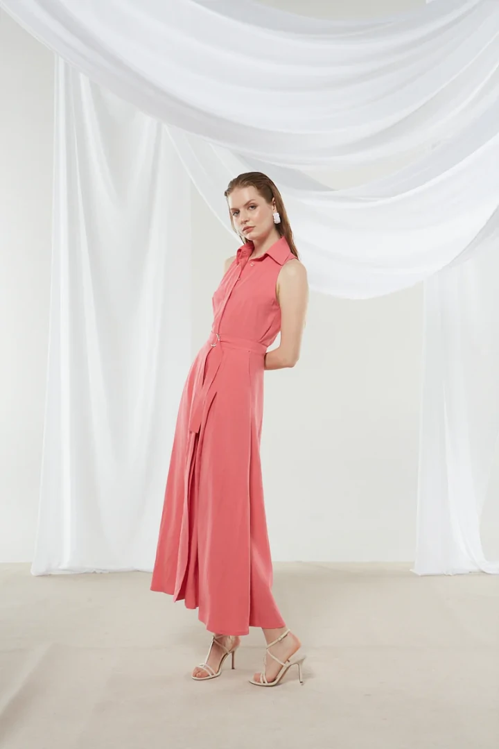 Ananke Senna coral shirtdress - Image 5