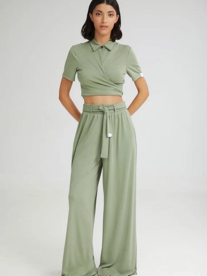 The Creamy Wide Pants Khaki