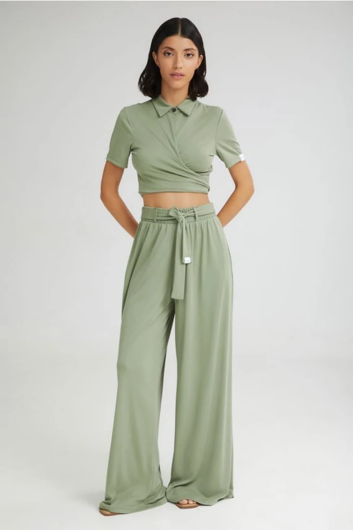The Creamy Wide Pants Khaki