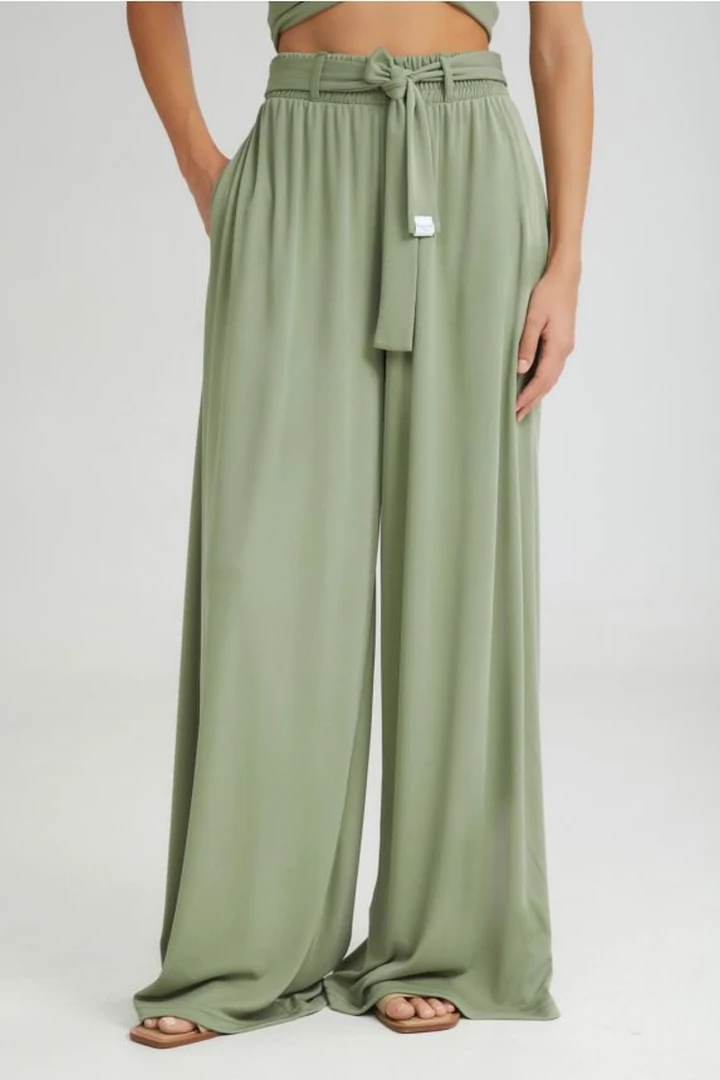 The Creamy Wide Pants Khaki - Image 3