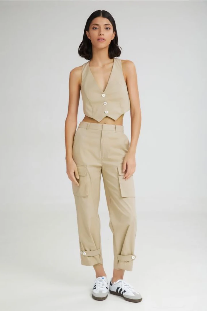 The Scoop Cargo Pants Beige - Image 2