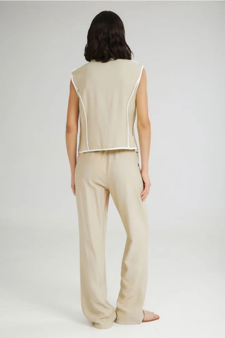 The Sundae Straight Pants Beige - Image 3