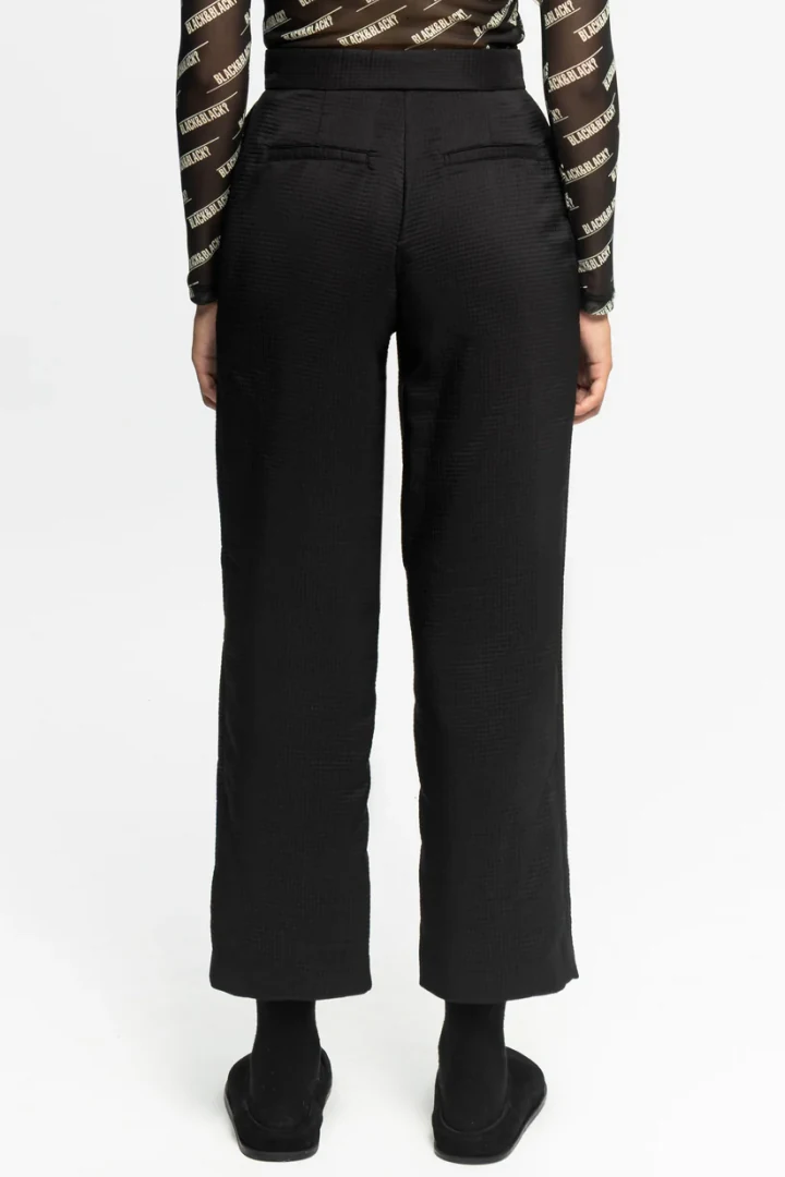 Black&Black Textured Trousers - Image 4